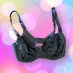 Fantasie illusion black unlined underwire bra UK 34F US 34G